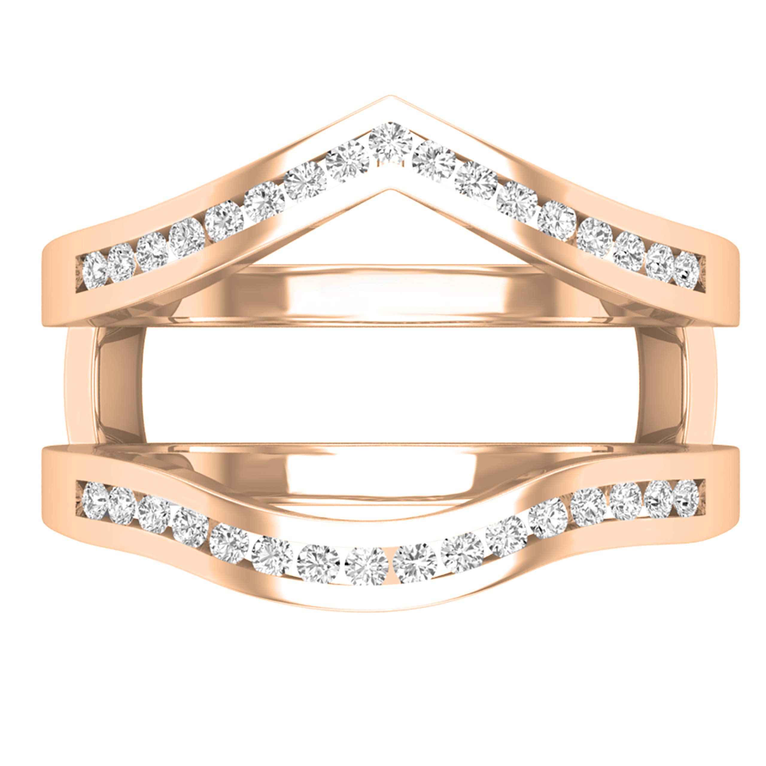 DazzlingRock Collection 10 quilates oro rosa redonda H-I Diamante cultivado en laboratorio.