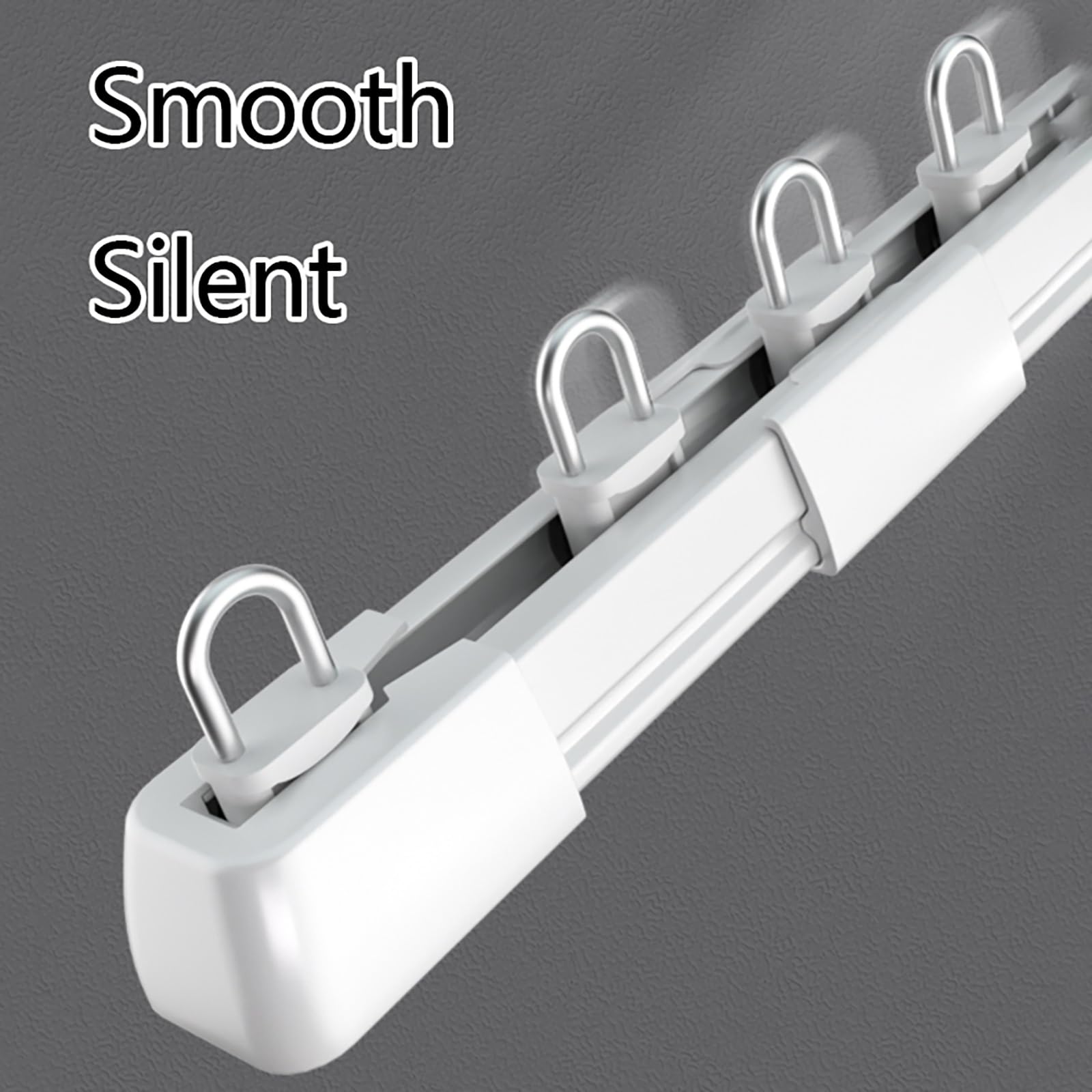 Binario Per Tende Scalabile, Binario Tenda Soffitto In Metallo, Bastone Per Tende In Lega Di Alluminio, Bastone Per Tenda Silenzioso Per Soggiorno E Camera Da Letto(1.65-3m)