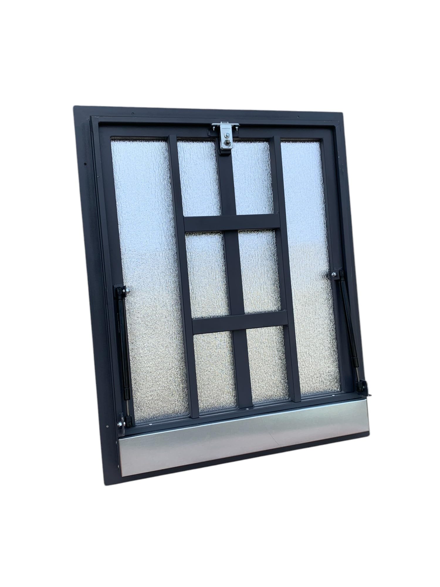 Bodenluke Thermo Max 4, 110 x 70 cm, mit Gasfeder, Verriegelung mit Griff & Vierseitiger Dichtung, Schachtabdeckung für Keller & Revisionsschacht, Rahmen aus Stahlprofil, 1100 x 700 mm