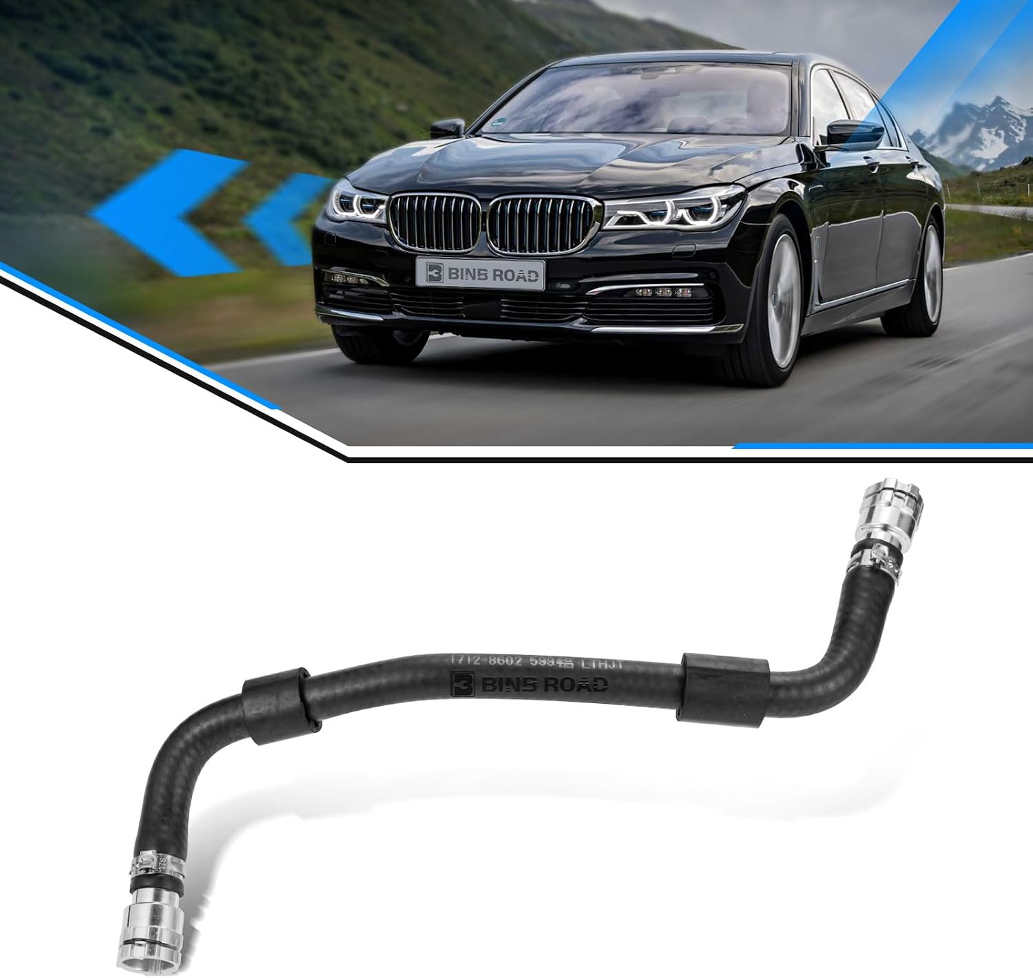 Upgrade Engine Coolant Reservoir Hose Compatible with BMW G30 G32 G12 530i 640iX 740i (Replaces 17128602599)