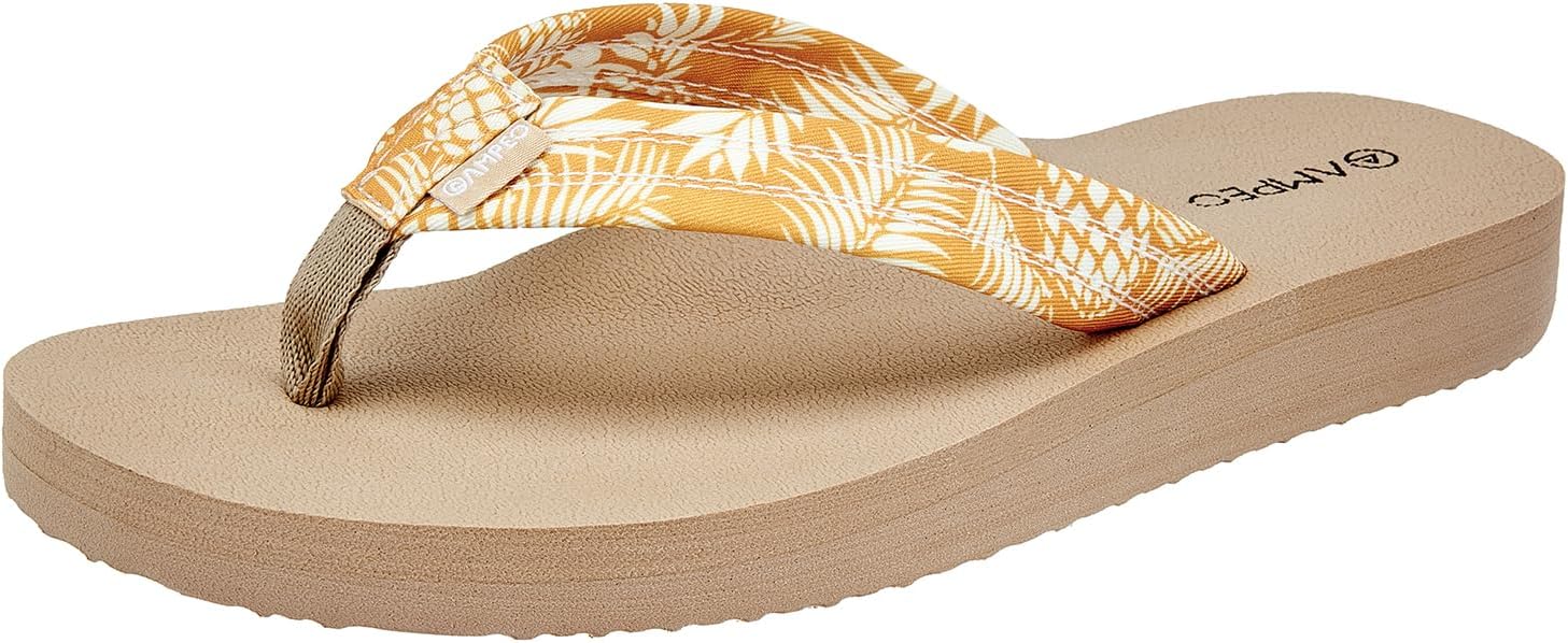 Ampeo Women's Arch Support Flip Flops Comfortable Casual Summer Beach Thong Sandals