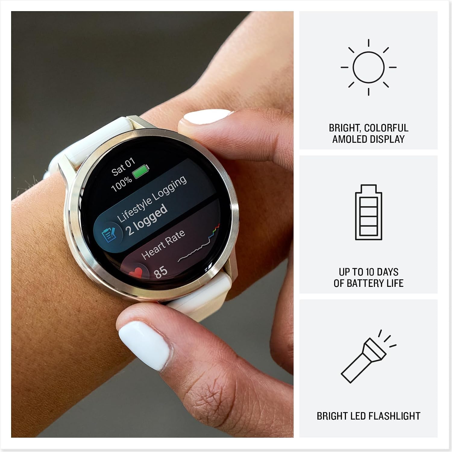Garmin Venu 4 Health Fitness GPS Smartwatch 45mm AMOLED Bundle