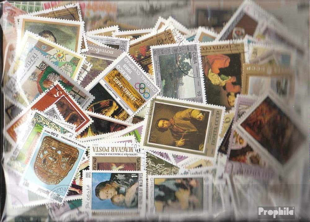Prophila Collection Motivazioni 50 Diversi Rembrandt-Dipinti Francobolli (Francobolli per i Collezionisti) Pittura