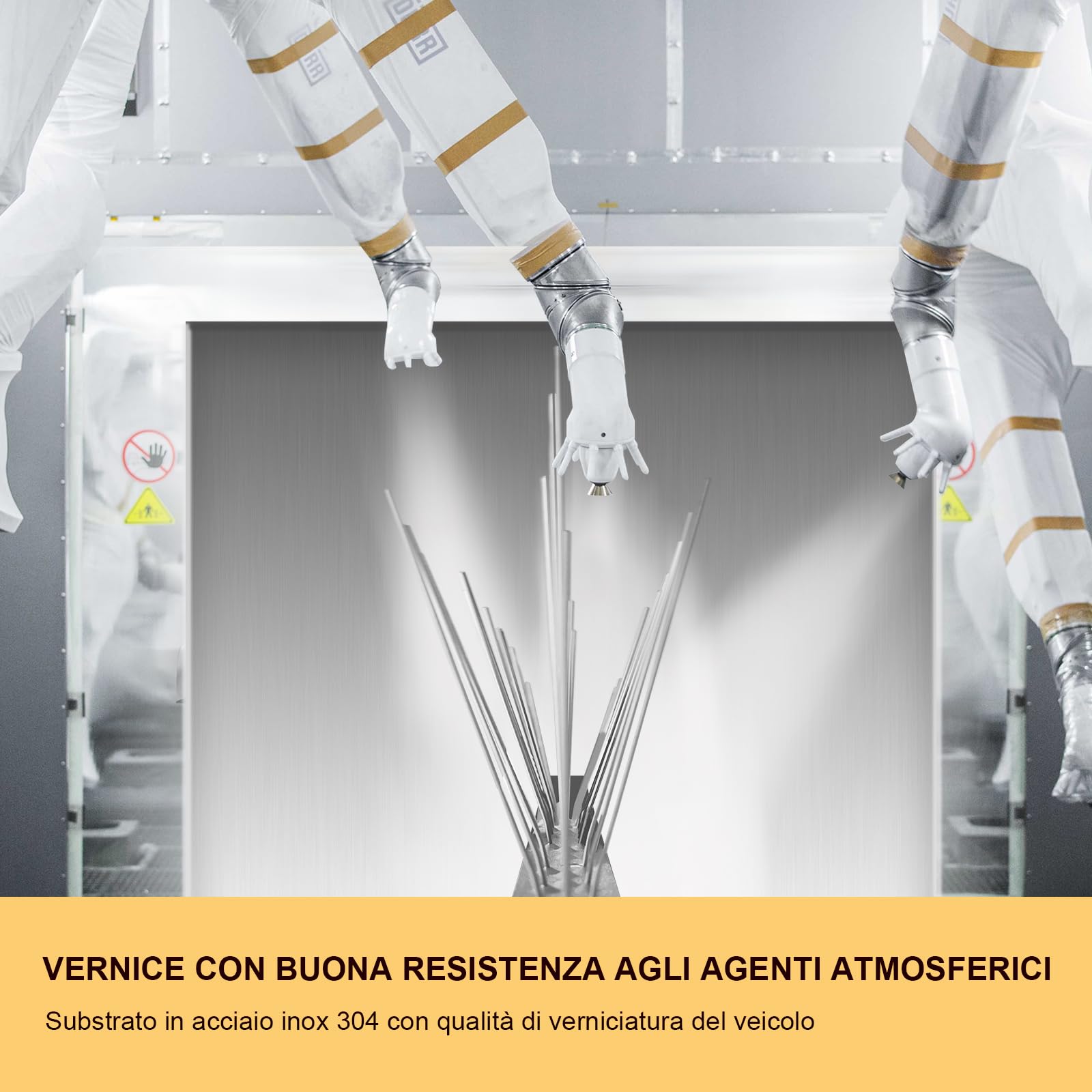 OFFO Dissuasori Piccioni, Spuntoni per Piccioni Pre-assemblato 2,08m,Piccioni Dissuasori Balcone,Dissuasore per Piccioni per Le Recinzioni dei Tetti,Argento