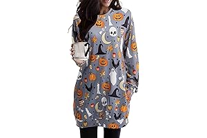 BOUTIKOME Womens Halloween Pumpkin Sweatshirt