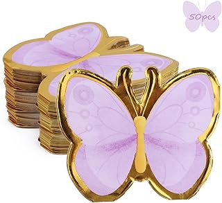 Crazy Night Butterfly Paper Napkins 50 Pack,Butterfly Beverage Napkins for Butterfly Birthday Party