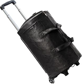 3-in-1 Convertible Rolling Garment Duffel Bag with Wheels, Black, 50L | Carry On Travel, Wrinkle-Free Hanging Suit Dress, Weekender Bag, Detachable Cart Shoulder Strap, For Men Women