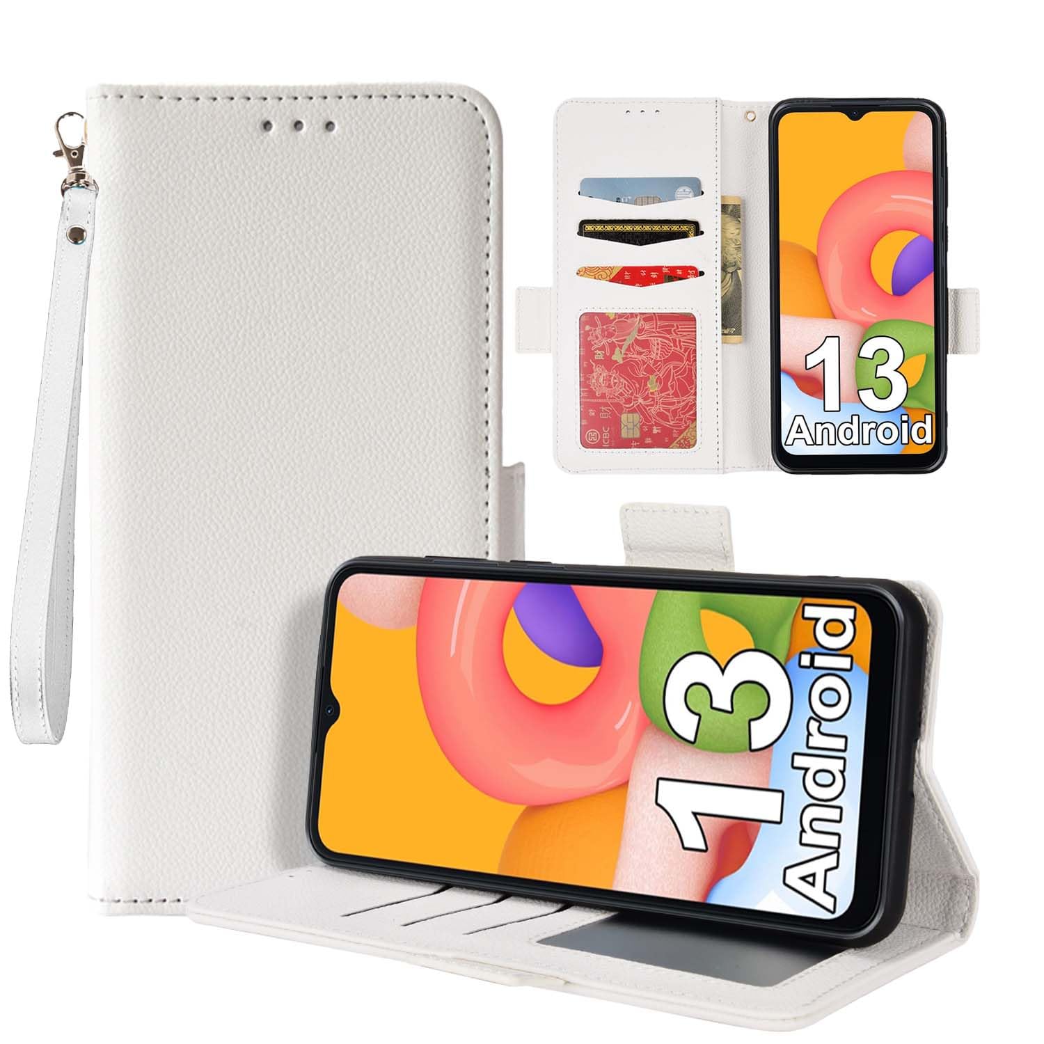 手帳型スマホケース Blackview BV7200 用ケース 紫 カード入 