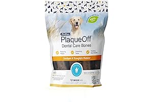 ProDen PlaqueOff Dental Bones For Fighting Plaque And Tartar Chicken & Pumpkin Flavor 17 Ounces