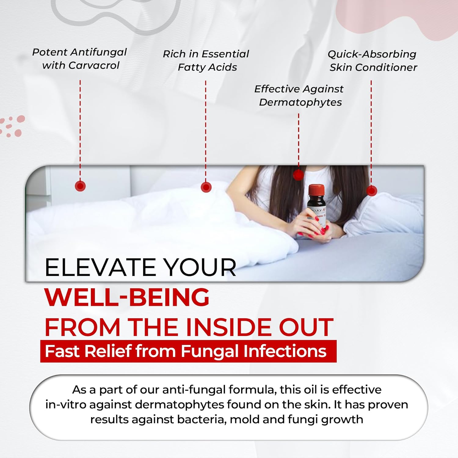 Anti fungal oil system for nail, toes, feet, fingers, skin | contains 7 natural oils including tea tree oil