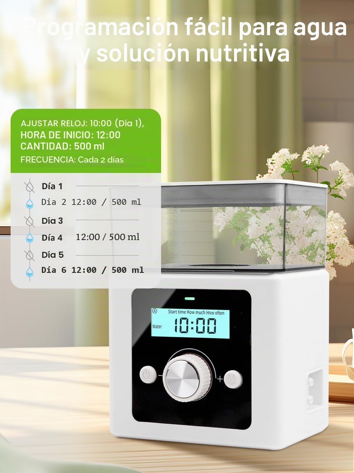 Sistema de riego automático, riego automático para plantas de interior, sistema de riego automático para plantas de interior, ideal como sistema de riego de vacaciones
