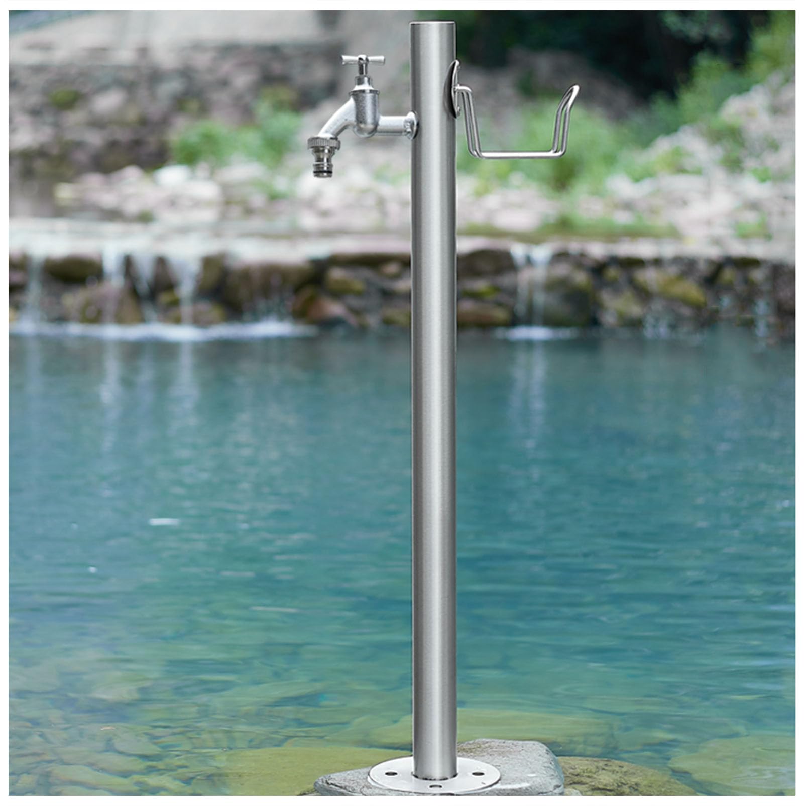 ZYCHSJXA Outdoor Fountain with Faucet Stylish Garden and Courtyard Design Anti-Leak Feature Perfect for Backyard Landscaping Decor