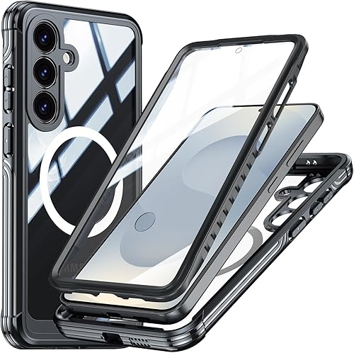 Miimall Magsafe - Funda delgada para Samsung Galaxy S24, potentes imanes compatibles con MagSafe, PC y TPU, ultra fina, antiarañazos, antihuellas, a