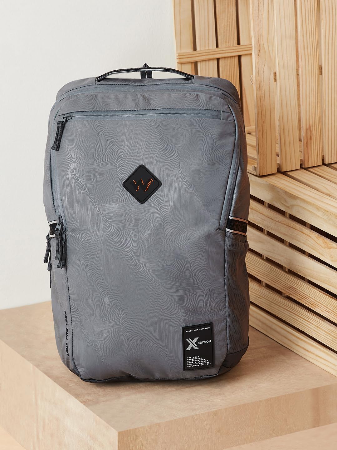 Wildcraft Polyester Torres Plus 23 Laptop Backpack for Travel, Gym, Office | Unisex Backpack with Rain cover | Bags for Mens & Womens (Topo_Grey,23 L)