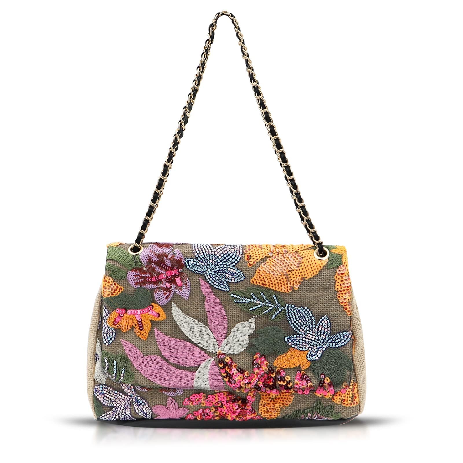 Tote Bag for Women Beach Bag Sequin Embroidery Straw Bag Bohemian Handbag Large Capacity Shoulder Bag Suitable for Vacation Travel Daily