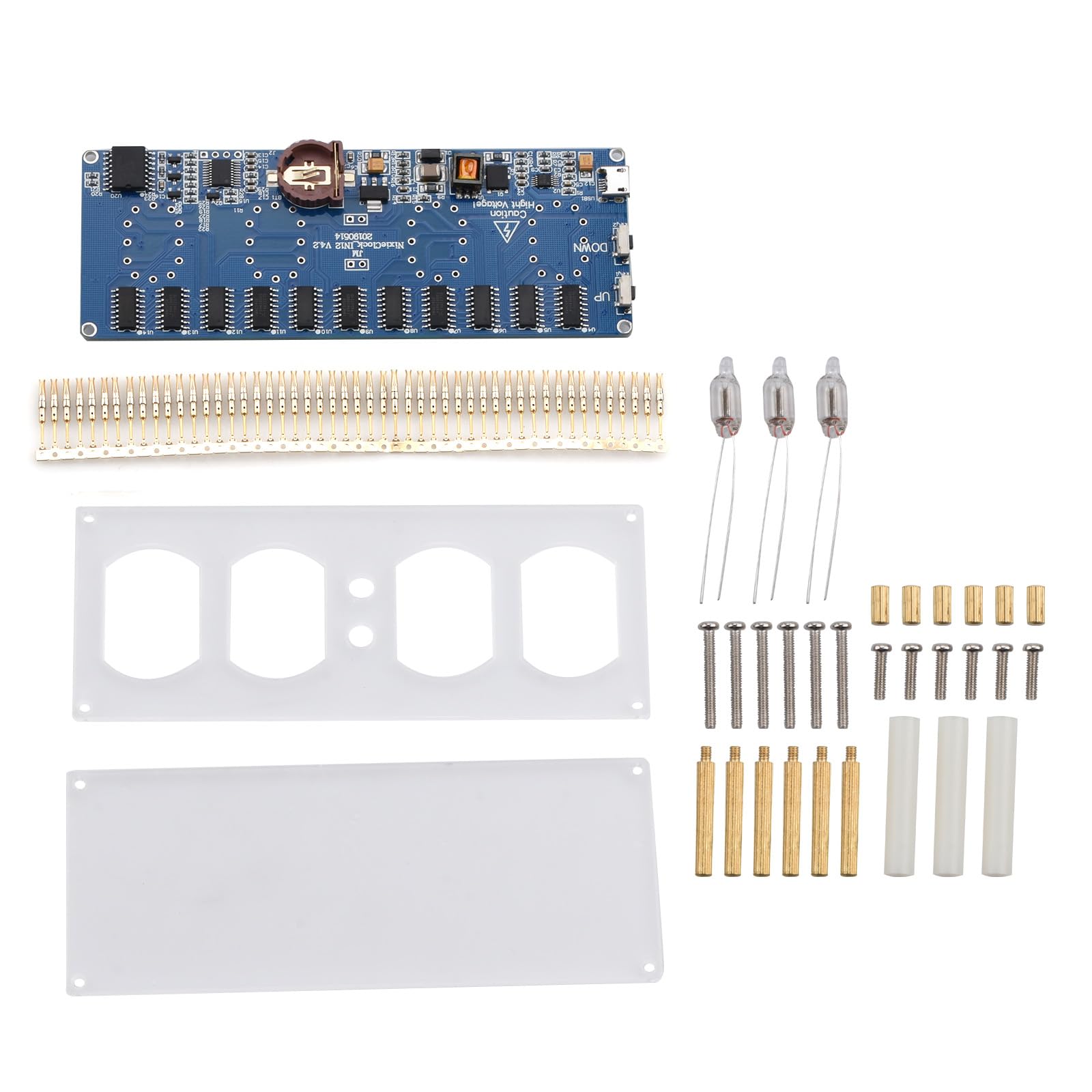 Amazon.co.jp: 12/24時間IN12 IN-12ニキシー管PCBAキットデジタル時計