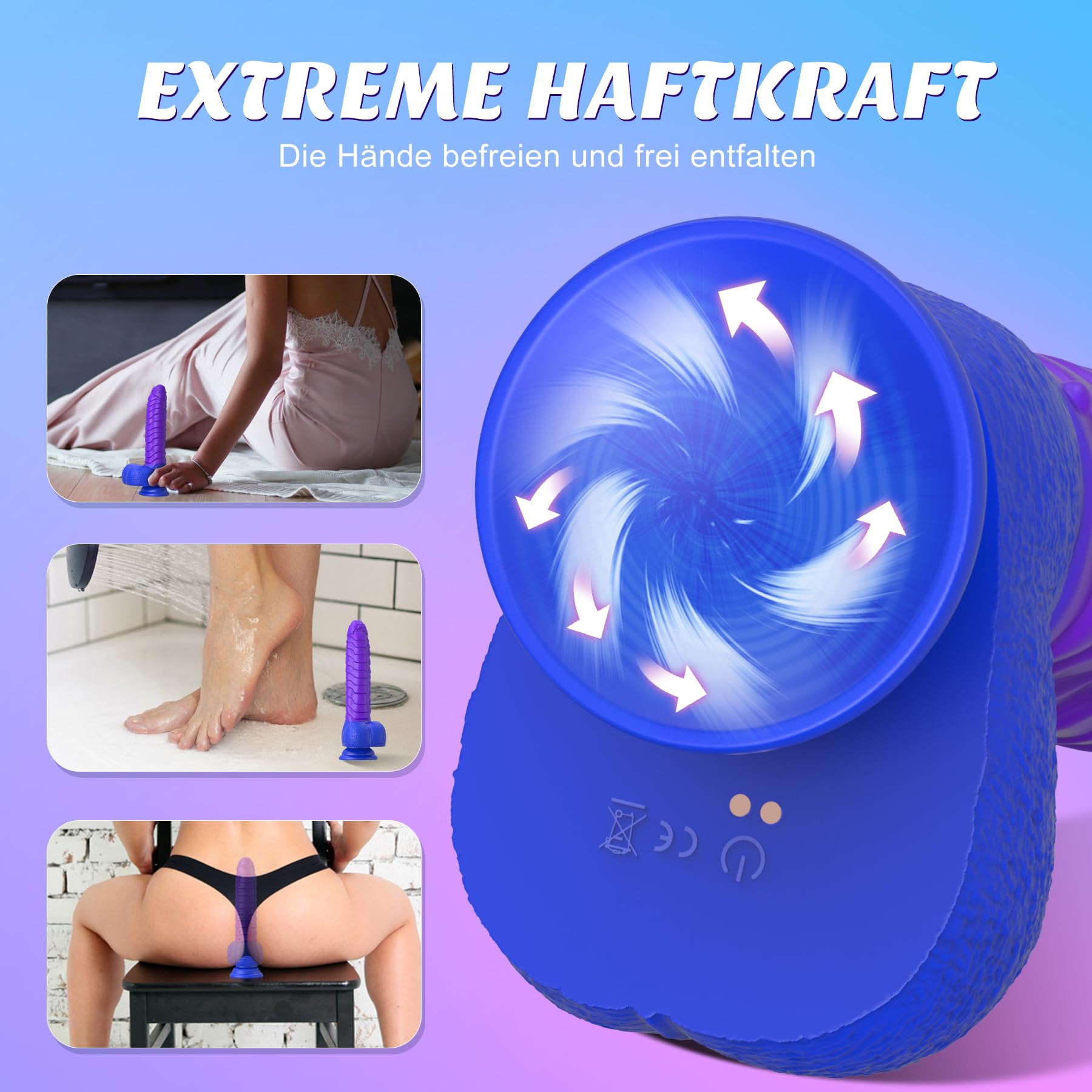Consolador Vibrador de Empuje con Aplicación - Moster Consoladores Vibración Juguete Sexual Femenino, Consolador Anal de Fantasía para Mujeres, Vibradores de Calefacción Parejas Juguetes Sexuales