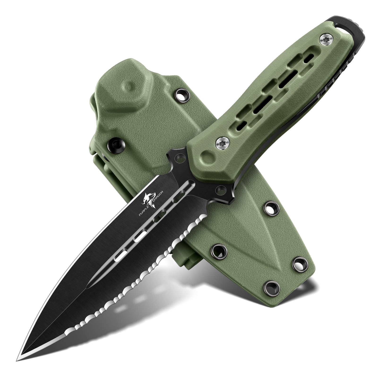 Purple Dragon Outdoor-Messer mit Scheide