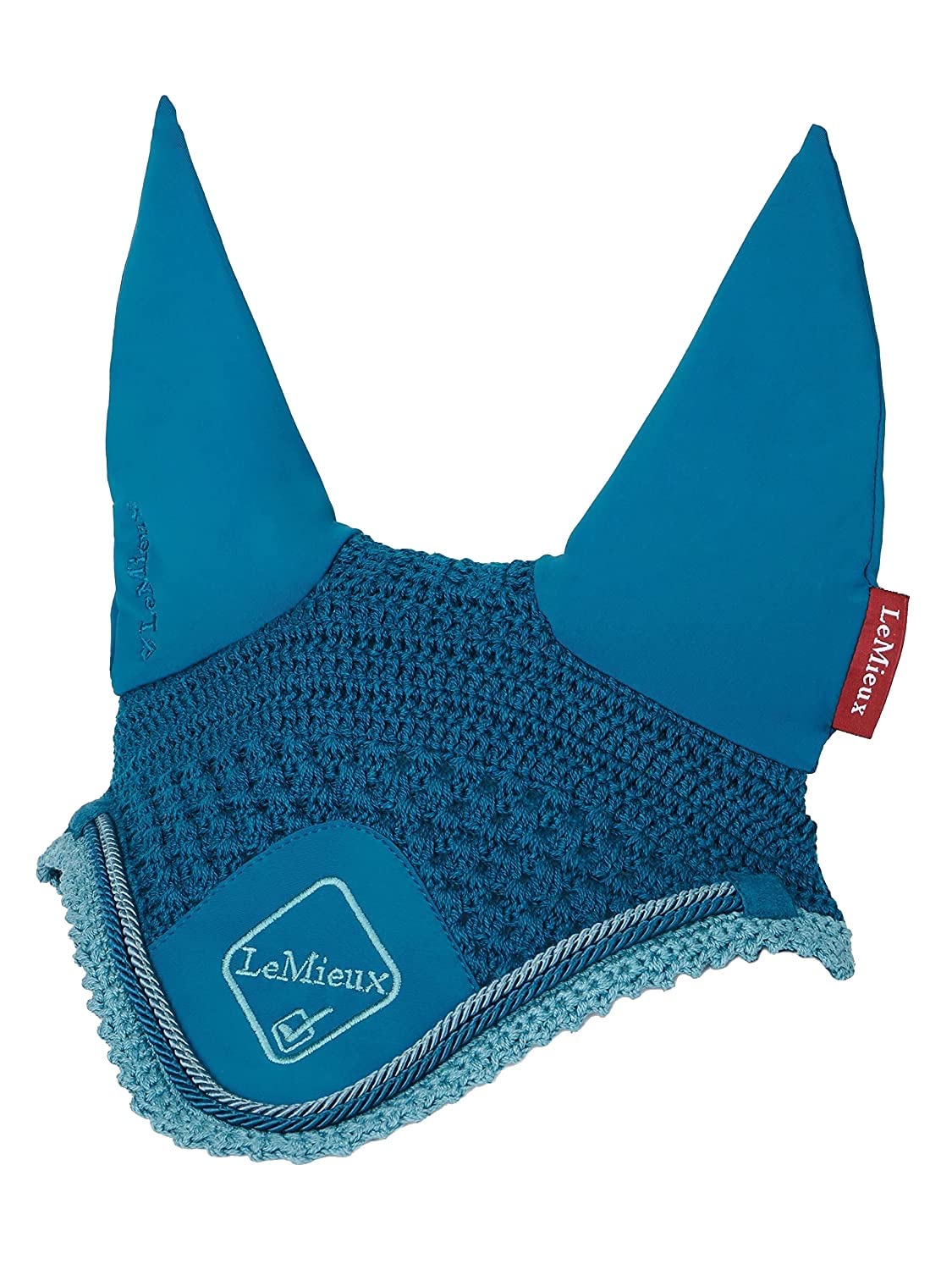LeMieux Classic Crochet Fly Hood with Comfortable Lycra Ears - Sport Horse Wear for Competitive Rider — view 13
