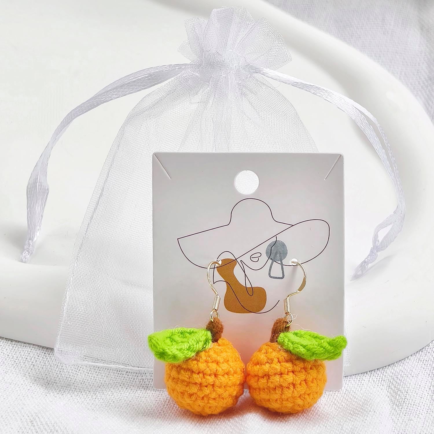 Handmade Cute Crochet Earrings for Women, Small Fruit Earrings For Holiday Gifts - Image 2