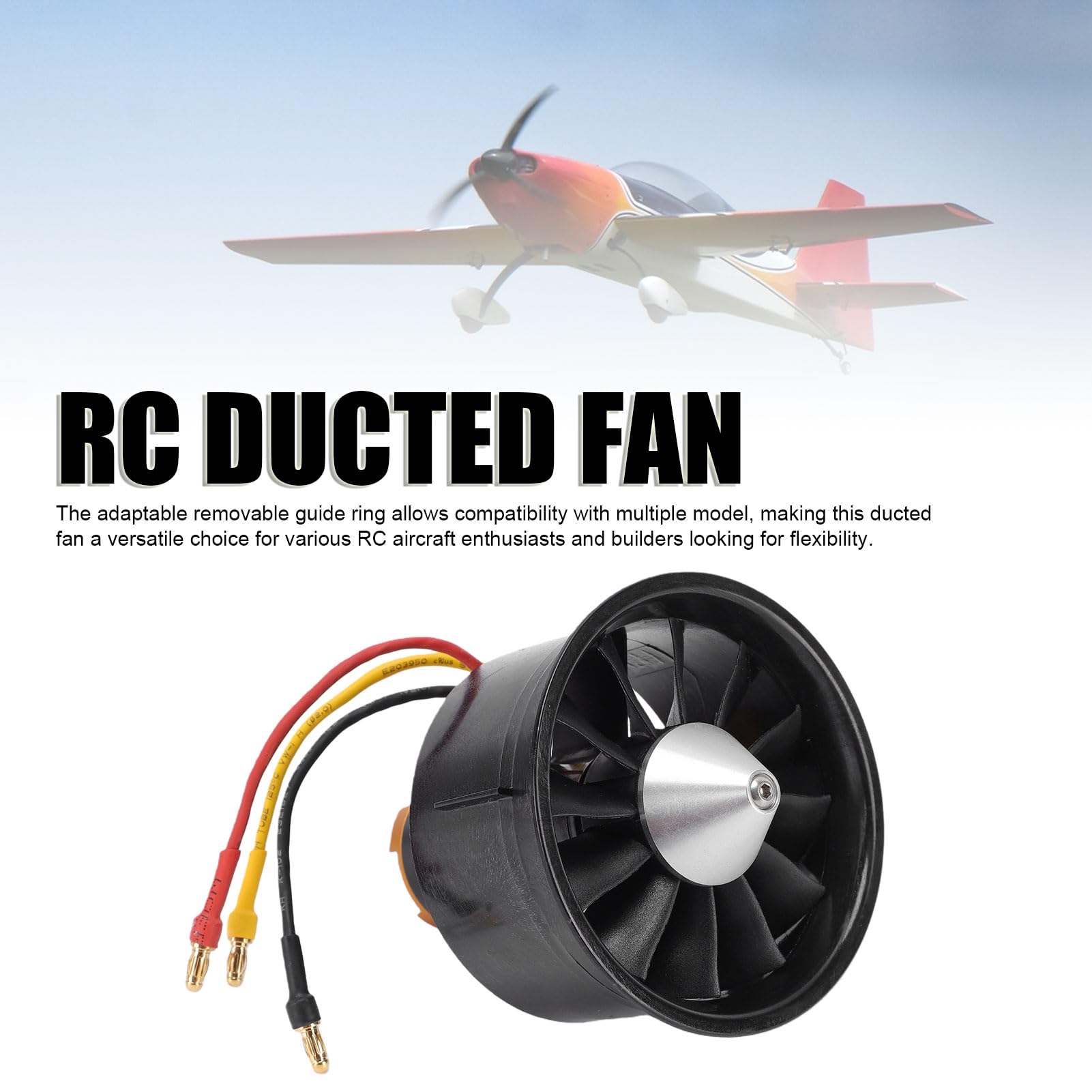 Wentylator Kanałowy RC o średnicy 64 Mm i 12 Ostrzach, żaroodporny Silnik Outrunner o Mocy 2900 KV do Poduszkowców Lotniczych