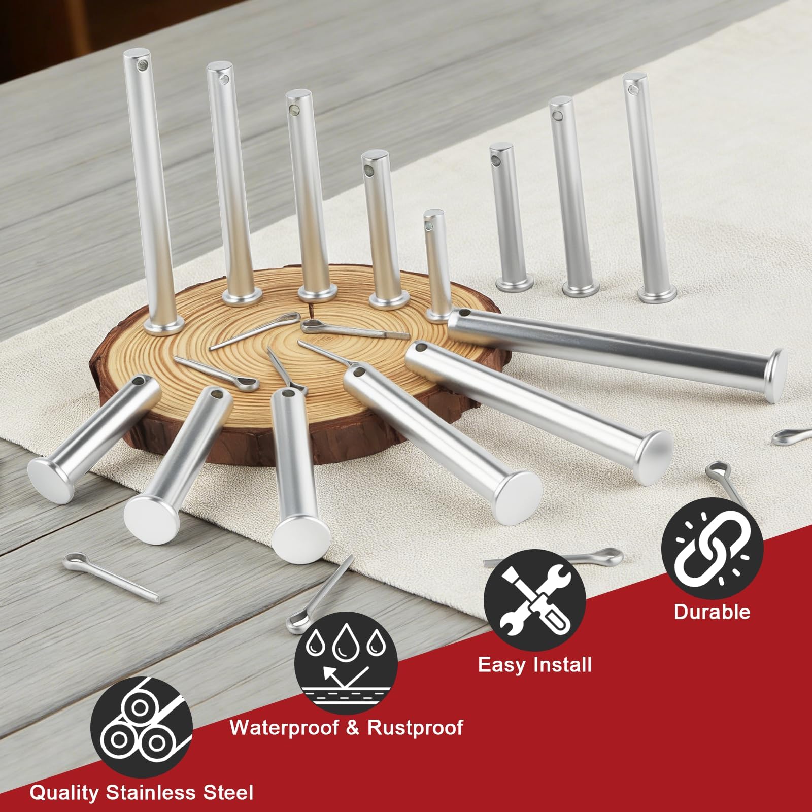 8 bulloni a innesto monoforo, a forcella M10 x 60 mm, a testa piatta, zincatura