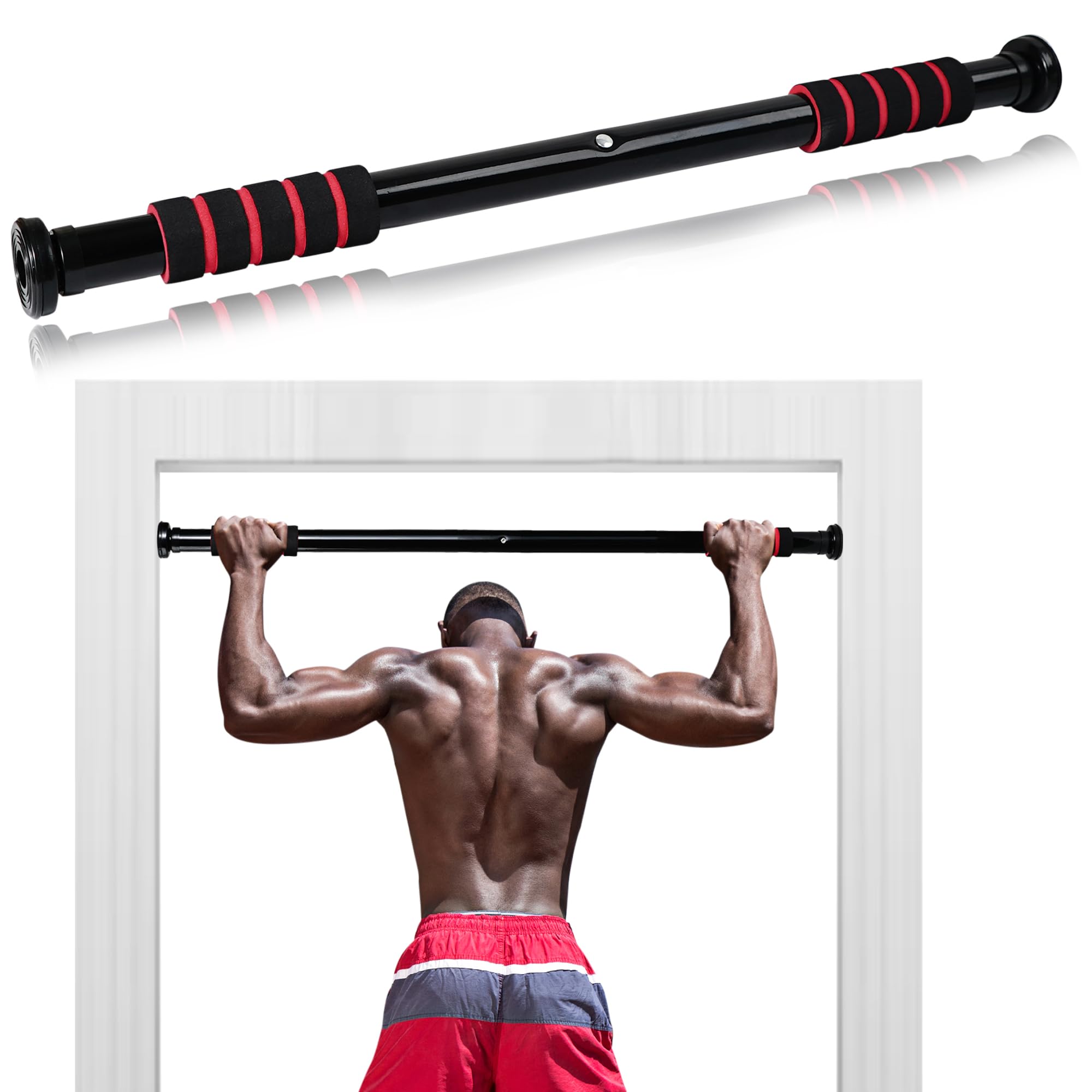 YIXTY Pull-Up, Chin-Up Bars, and Heavy Duty Bars with Padded Grips - Doorway or Wall Mount Strength Training Exercise Equipment for Men & Women (B0CQT29KYY) Amazon Price History, Amazon Price Tracker