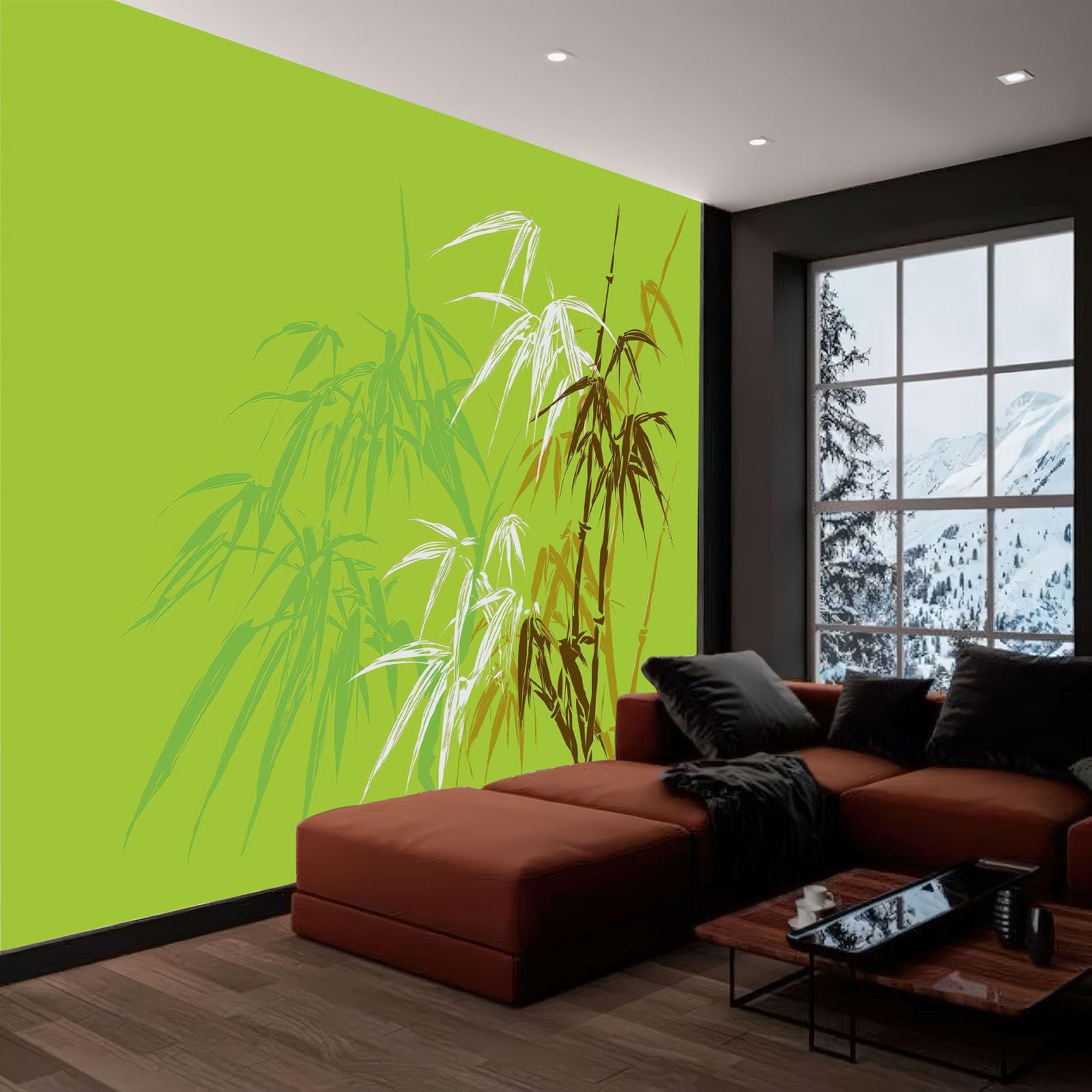 Fototapeta ścienna chińska roślina bambus 250 x 175 cm fototapeta, farba do prania atramentem, malarstwo, włóknina, mural tapeta do salonu, sypialni, pokoju dziecięcego, telewizora, sofa, tło