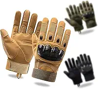 Luva Tática Airsoft, Paintball, Segurança, Policial, Militar, Motoqueiro, Ciclismo, Pesca, Direção, Proteção das Mãos, Antiderrapante, Unissex Ajustável, Uso Diário com Touchscreen