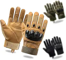 Luva Tática Airsoft, Paintball, Segurança, Policial, Militar, Motoqueiro, Ciclismo, Pesca, Direção, Proteção das Mãos, Antiderrapante, Unissex Ajustável, Uso Diário com Touchscreen
