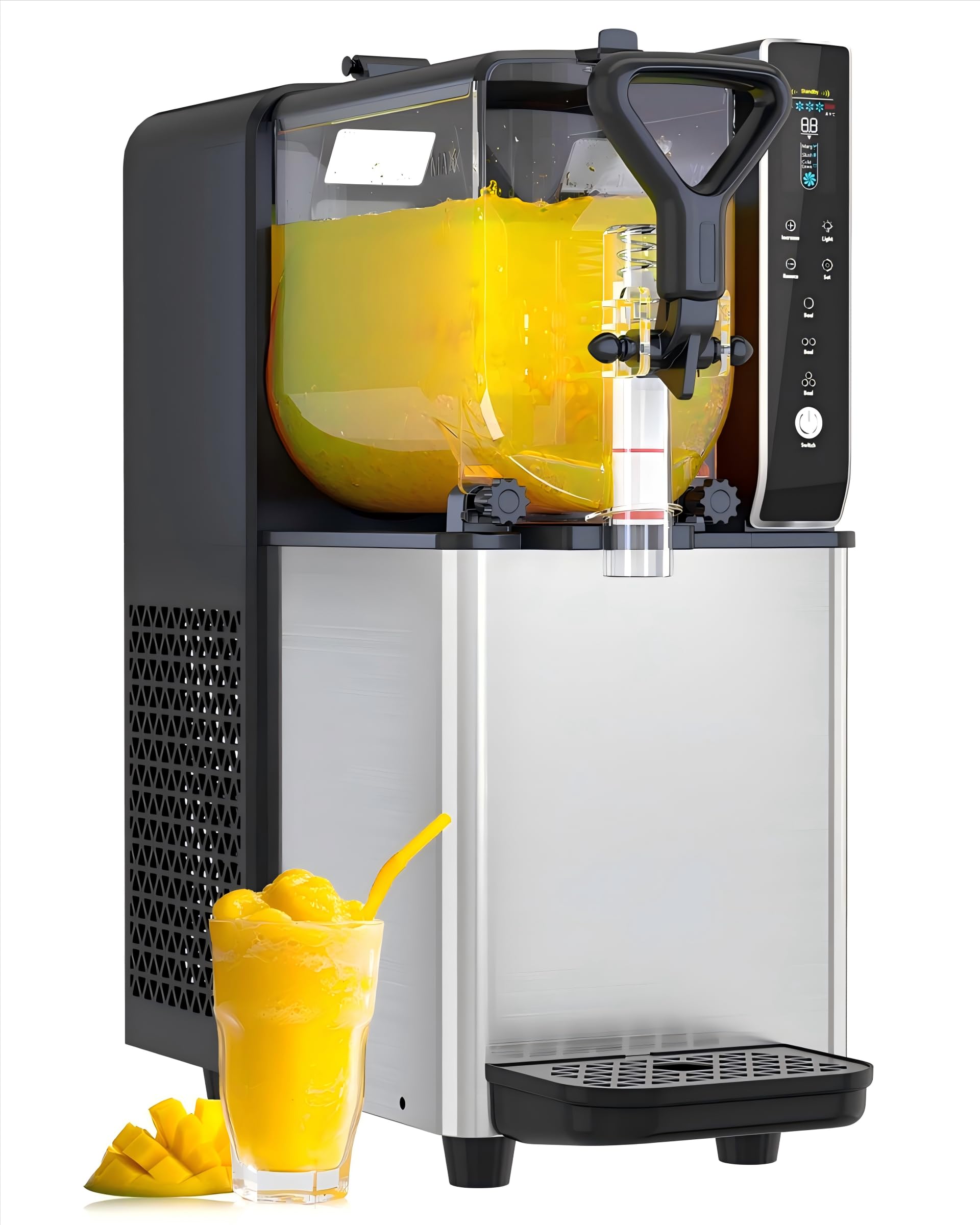 GSE Macchina Granite Residenziale, 3L Machine a Granita, Display LCD a colori，Machine a Cocktail，Granitore Sorbettiera Macchina, Macchina Slushie per Bevande Surgelate a famiglia, compleanno, raccolta