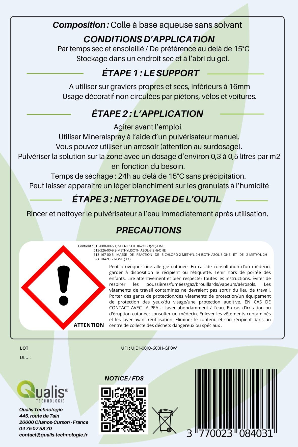 Pegamento de Grava en Bidón de 5 litros (8 a 15 m²) - Protege y Estabiliza los Lechos de Piedras.