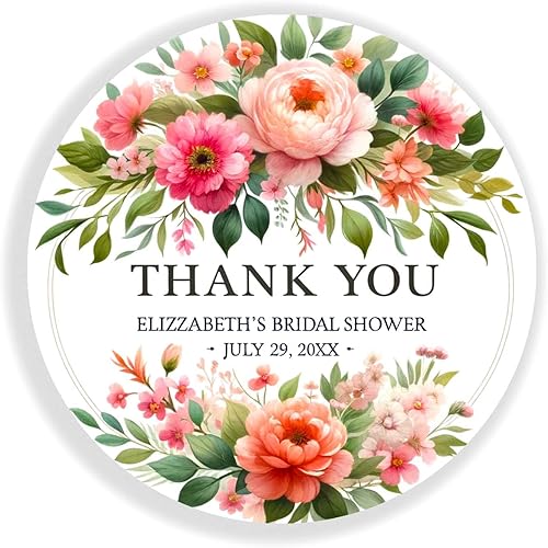 Miniatura 7 de Etiquetas personalizables con texto en inglés Thank You, etiquetas redondas clásicas para negocios, 100 calcomanías de 2 x 2 pulgadas