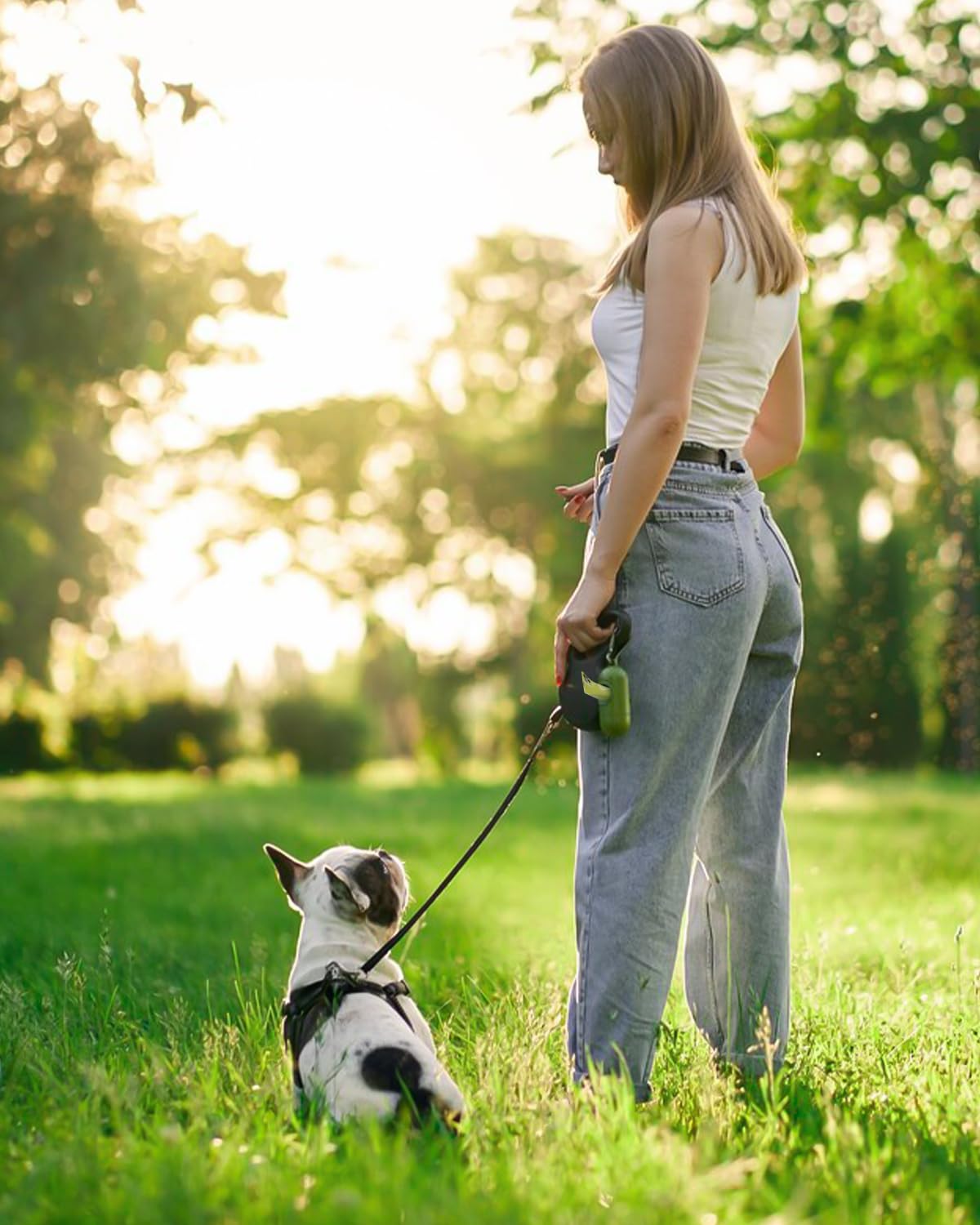 SOSINYA Sacchetti Cane Biodegradabili Sacchetti per bisogni dei cani, con dispenser distributeur, Senza profumazione,Extra Spesso, a prova di Perdite, Pet Bag (40 rotoli / 600 unità) (A)