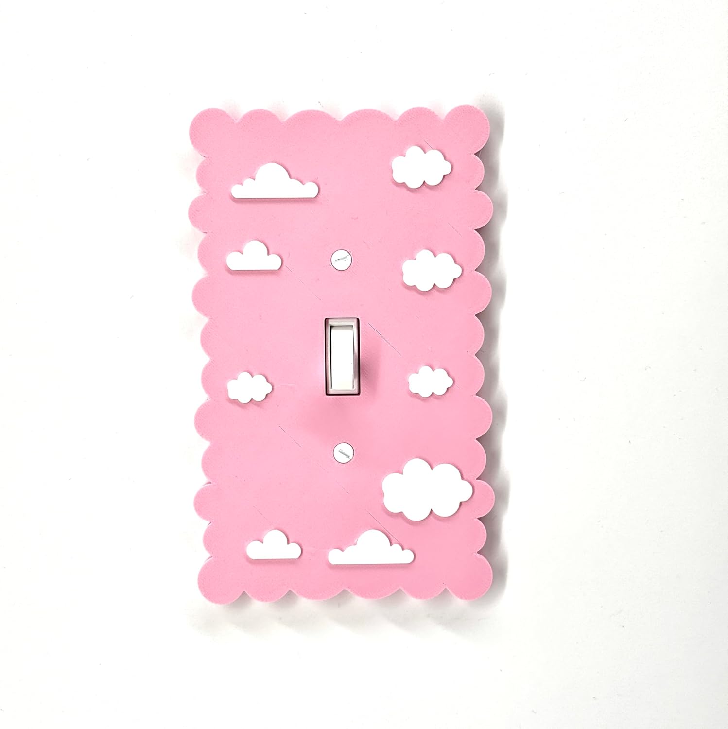 Dreamy Cloud Light Switch Cover - Soft Pastel Wall Plate for Kids’ Room & Aesthetic Home Decor | Easy Install (Light Blue)