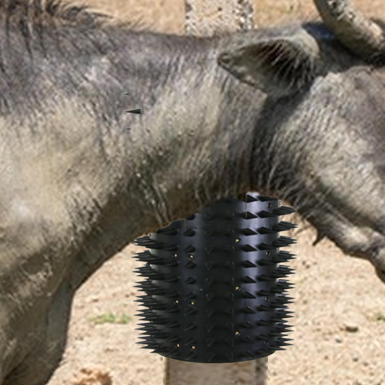 Perttypet Veh Krasborstel, paardenrugkrabber verlicht jeuk en reinigt massageborstelset, dierenkrummijt voor koeien, paarden, schapen en varkens, met 2 schroeven