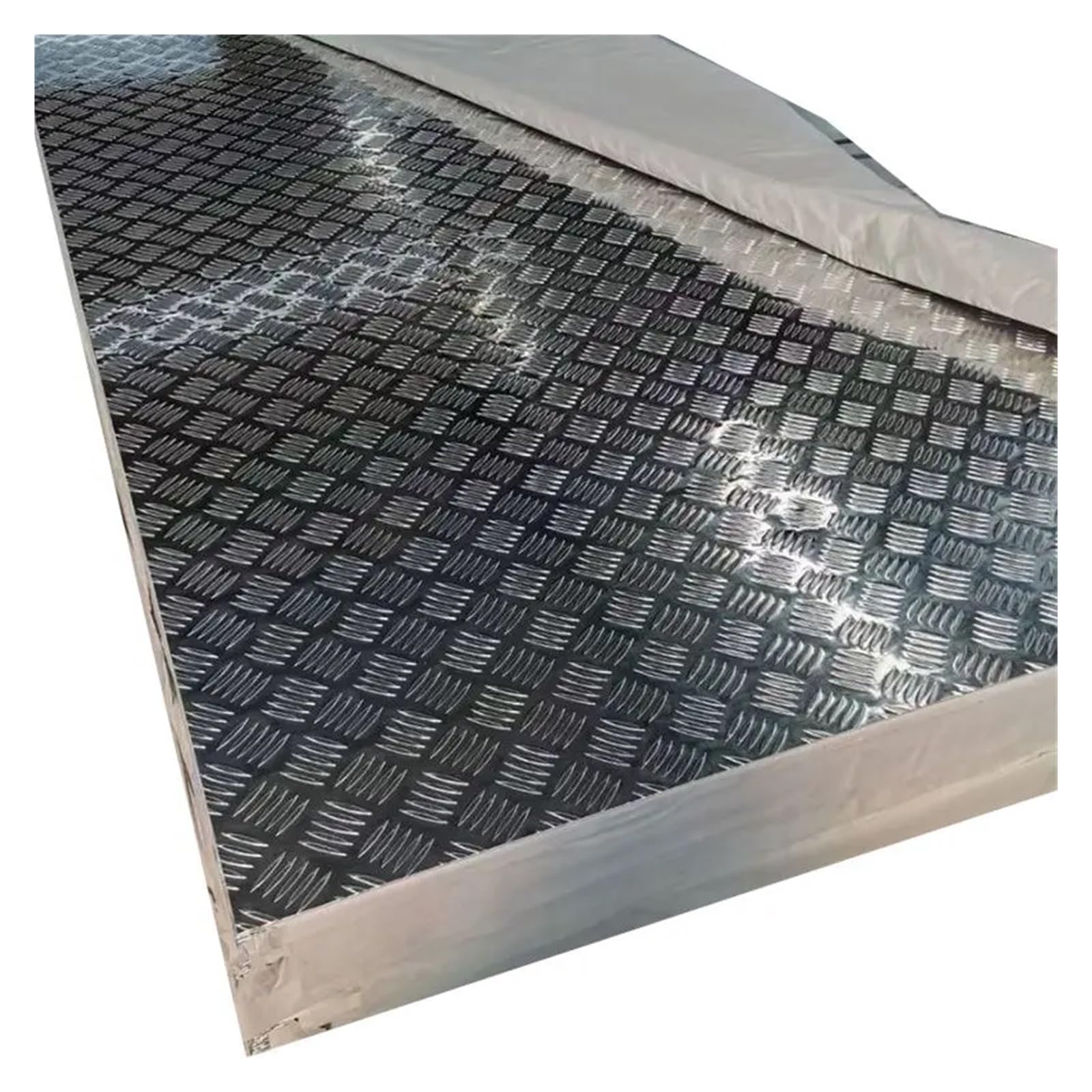 Aluminiowa płyta bieżnika, w kratkę, grubość 2 mm, 400 x 500 mm, antypoślizgowa blacha prętowa na schody, flo, do zastosowań przemysłowych, 1 sztuka