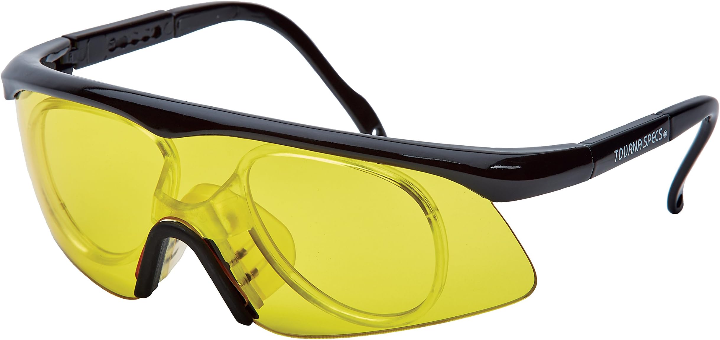 Unique Sports Tourna Specs Protective Eyewear Yellow Tint with Prescription Adapter