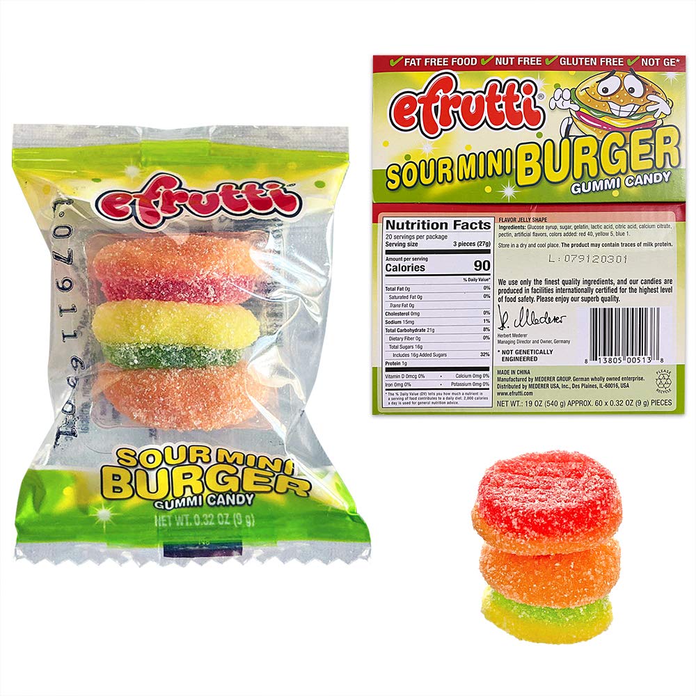 eFrutti Original Pizzas , Mini Burgers , Sour Mini Burgers , Hot Dogs