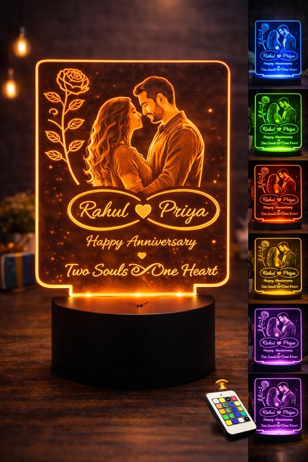 Personalized Photo LED Lamp - Custom Name & Gift -8