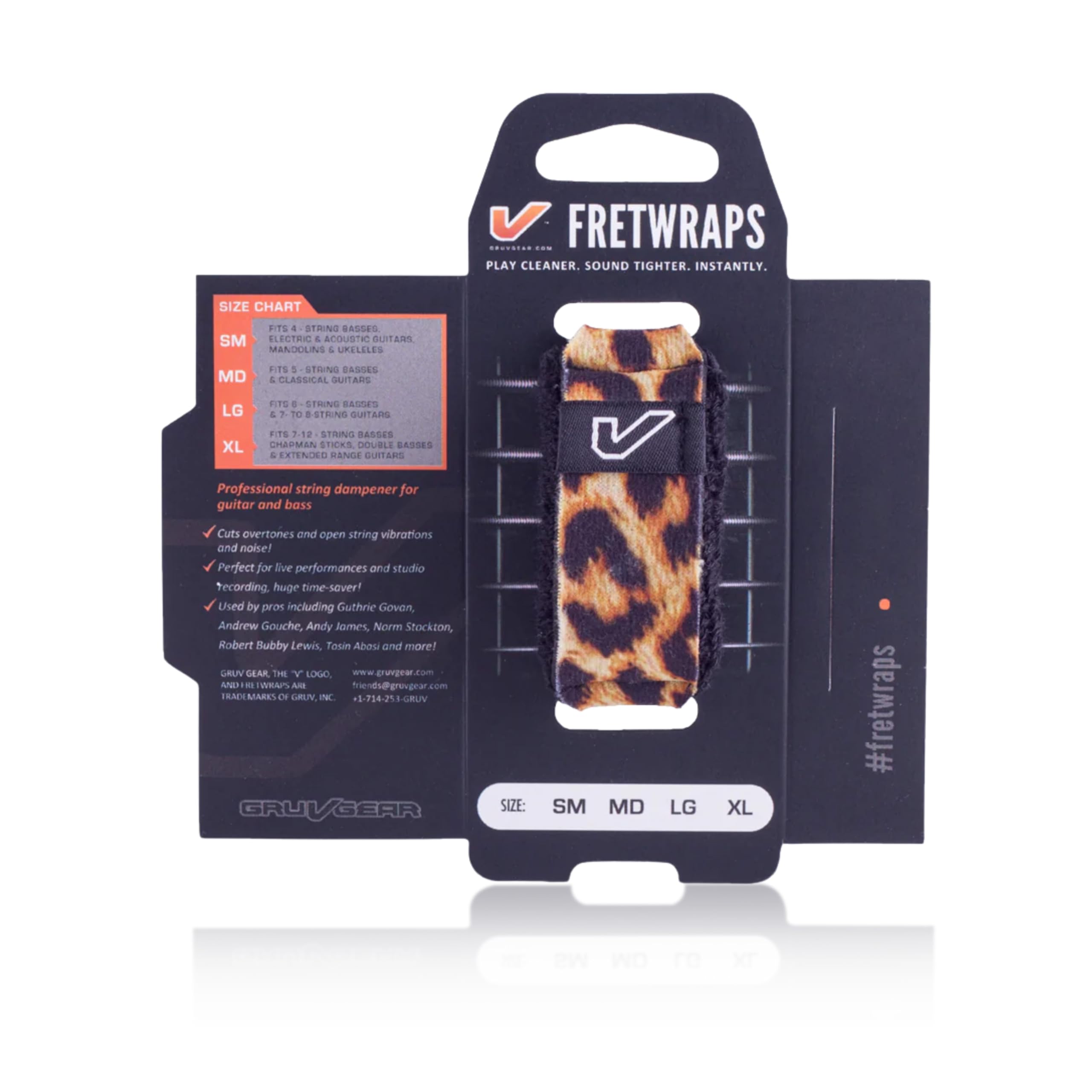 Gruv Gear FretWraps String Muter 1-Pack (Black, Medium) (FW-1PK-MD) — view 24