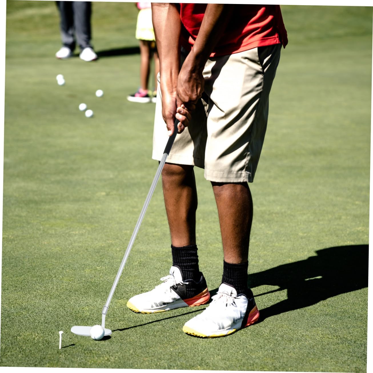 1Set Folding Golf Putter Detachable Section Golf Shaft for Practice Compact Training Tool for Golf Enthusiasts and Beginners Portable and Durable