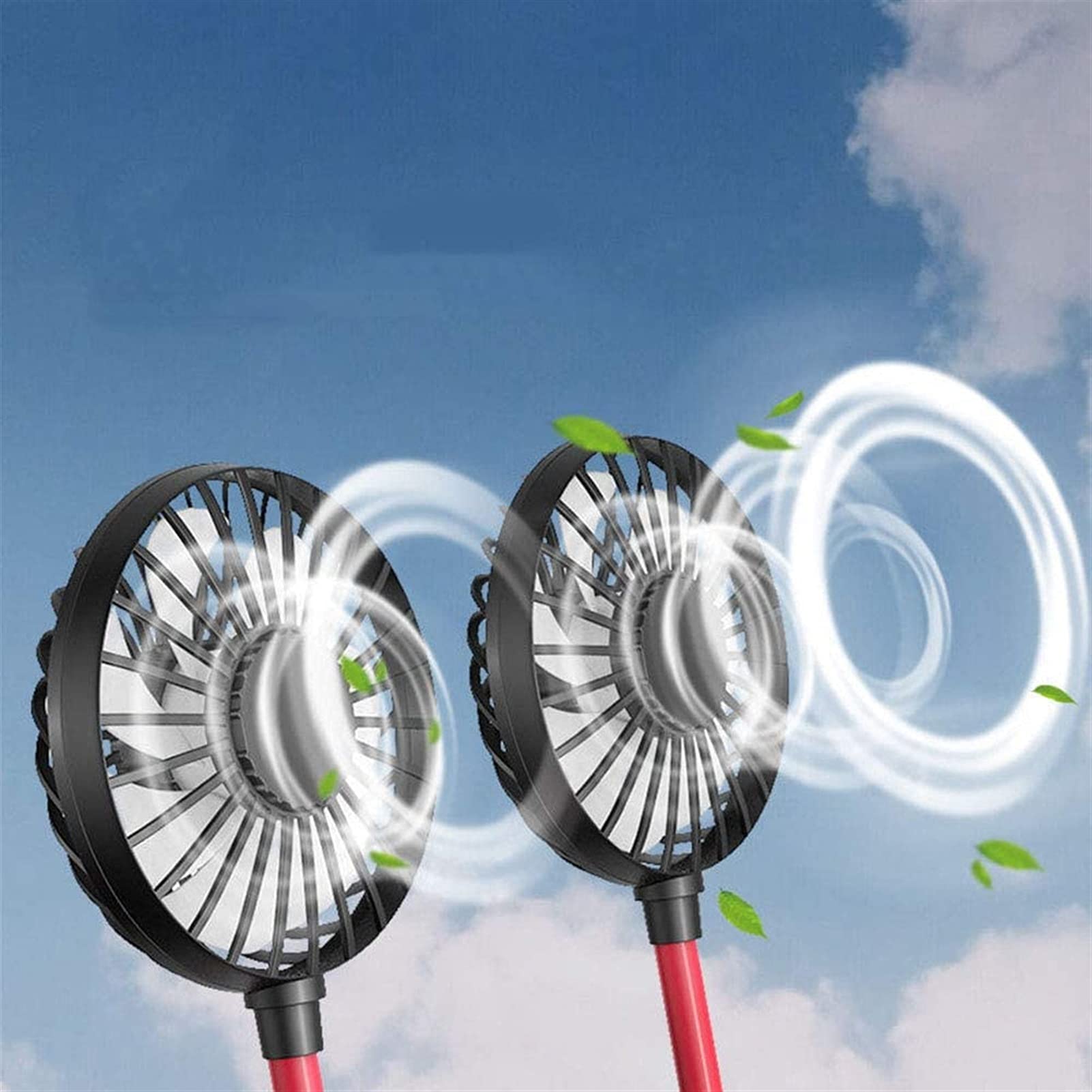 affidabile ventilatore elettrico Lazy appeso collo ventilatore, USB portatile piccolo, studente sport mini mini portatile ricaricabile portatile, ricarica USB lunga durata della batteria mute