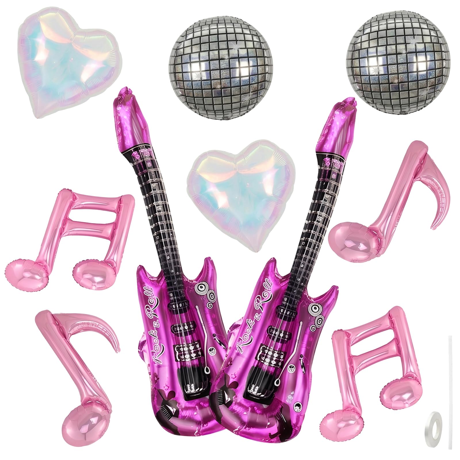 10Pcs Disco Party Decorations, Disco Ball Balloons Set, Disco Ball Decorations for 70s 80s Theme Parties, Music Festival Decor, Retro Dance Party Supplies