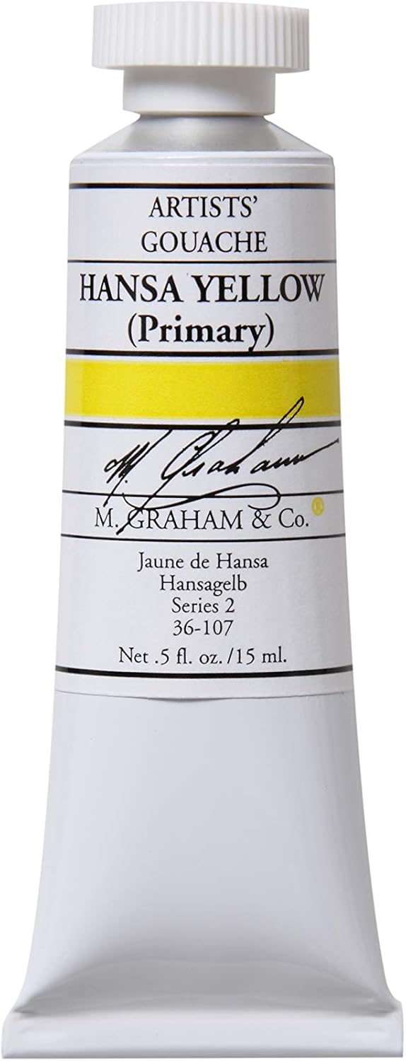 M. Graham 1/2-Ounce Tube 5 Color Gouache Paint Primary Set