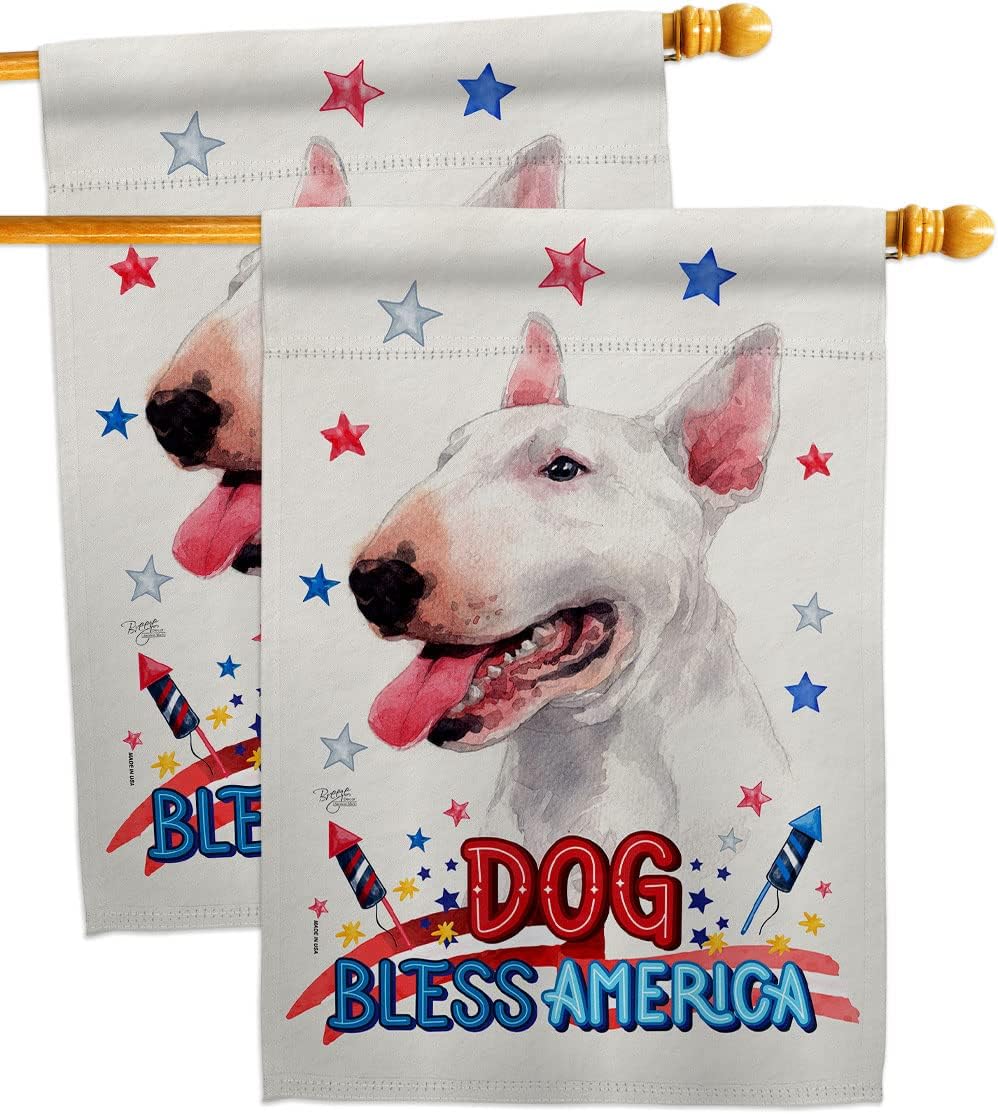 Breeze Decor Patriotic Bull Terrier House Flags Kuwait Ubuy