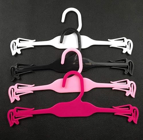 Miniatura 7 de WellieSTR Perchas de plástico elegantes, ideales para sujetadores, bragas, ropa interior, 10 pulgadas (paquete de 50, rosa)