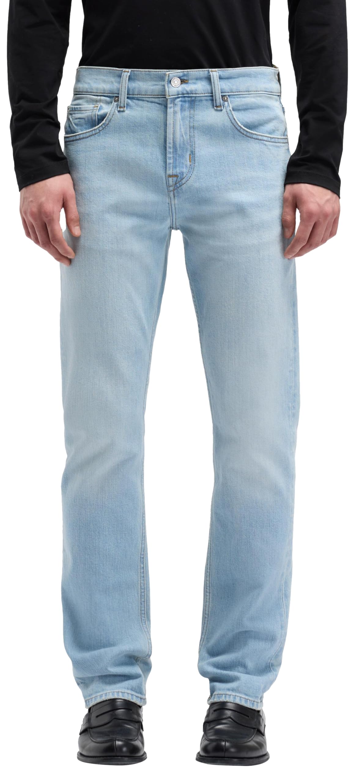 7 For All Mankind Men's Slimmy Crystal Jeans, Light Blue, 28, 28W