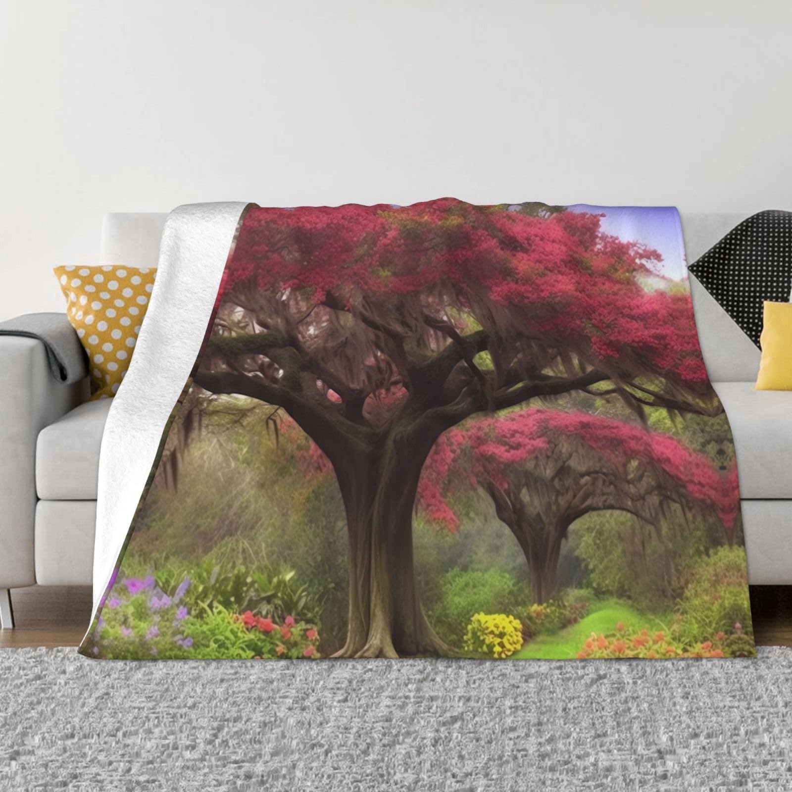 Couverture polaire arbre de jardin pour stopper le froid sur votre lit ou canapé