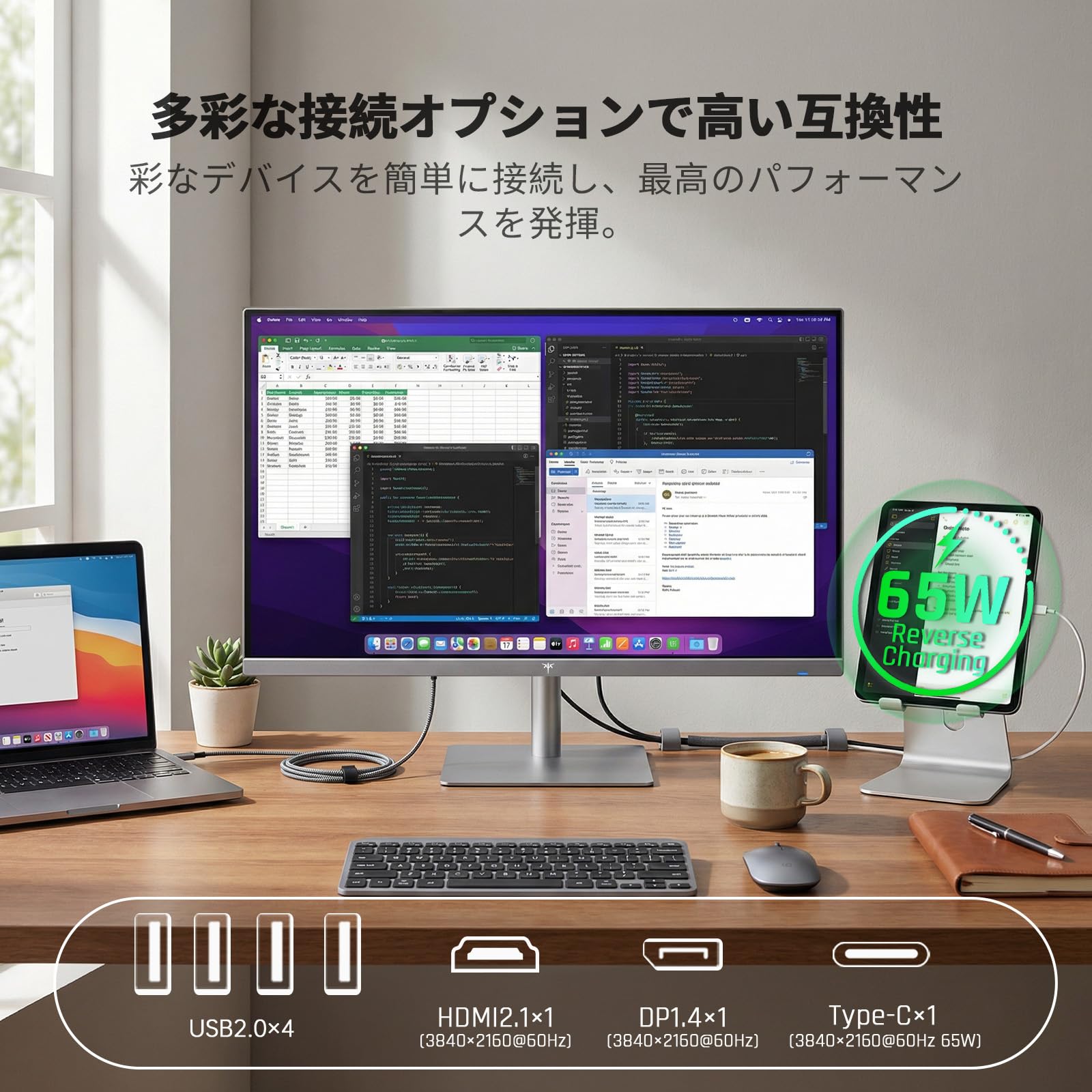 Amazon.co.jp: KTC A32Q8 Smart Monitor 32 Inch 4K UHD 3840 * 2160P 